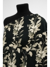 Хлопок костюмный Бежевые цветы на черном KZ H11/2 D30 16042338