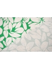 Лен умягченный Абстрактные листья Зеленый KZ H16/E70 18042342