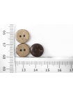 Пуговица рубашечная кокосовая 11 мм Песочно-коричневая (M1) 18052309