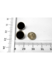 Пуговица на ножке плательная металл 10 мм Черно-золотая (B2) 18052348