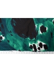 Креп вискозный Плательный Черно-зеленая абстракция CVC H21/11 H70 8042349
