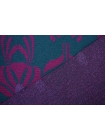 Трикотаж вискозный с люрексом Темно-бирюзовый Цветы FRM H41/1/U55 26092350