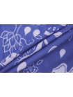 ОТРЕЗ 1,6 М Хлопковый рубашечно-плательный сатин Абстракция Синий KZ (40) 16022303-1