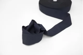 Лента хлопковая репсовая Глубокий темно-синий 3 см LA30 17022323