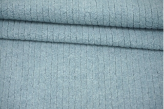 ОТРЕЗ 1,65 М Трикотаж хлопковый Вельветовый Серо-голубой BRS (15) 11072318-1