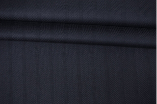 Костюмно-плательная шерсть Полоска Темно-синяя BRS H59/5 DD70 12072309