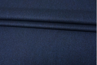 ОТРЕЗ 1,8 М Твид шерстяной костюмно-плательный Сине-черный CVC (31) 8062324-1