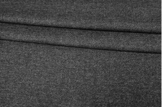 Твид шерстяной костюмно-плательный Темно-серый меланж CVC H59/3 BB10 8062351