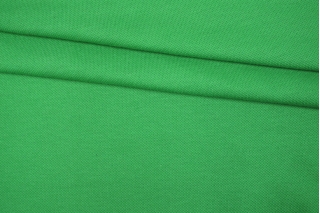 Трикотаж хлопковый пике Зеленый H42/4 Q60 13012313