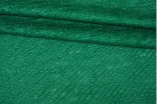 Льняной трикотаж Изумрудно-зеленый H46/U70 18012304