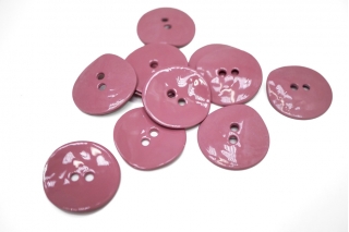 Пуговица пальтовая глянцевая Пастельно-розовая 28 мм Металл (K2) 19012304