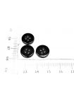 Пуговица глянцевая рубашечная Черная  13 мм пластик (R1) 19012324
