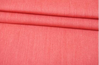 ОТРЕЗ 2,2 М ДЕФЕКТ Костюмный лен с хлопком Коралловый (ДФ1) 22012342-2