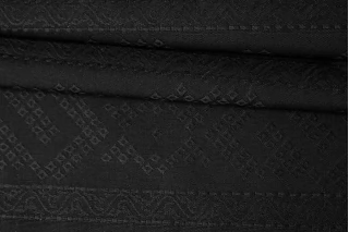 Костюмно-плательная шерсть YVES SAINT LAURENT Черная Орнамент IS H28/2 GG50 19122303