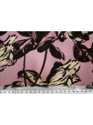 Костюмно-плательная вискоза Тюльпаны Лилово-розовая TRC H21/12  I40 24112330