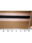 Жаккард с шелком Бежево-розовая полоска TRC H34/М 70  24112336