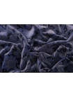 ОТРЕЗ 1,2 М Бархат хлопковый Темно-фиолетовый Орнаментальные огурцы TRC (31) 3122302-1