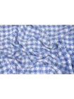 Твид Шанель хлопковый Клетка голубая CVC H68/1/ K40 13102301