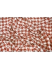 Твид Шанель хлопковый Клетка красно-коричневая CVC H68/1/ K40 13102303