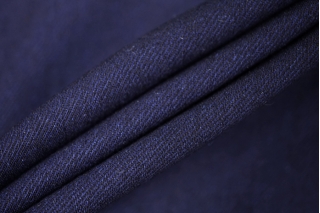 Костюмная поливискоза "под джинсу" Темно-синяя H14/3 / ii40 21102312