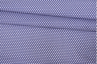 Рубашечный хлопок Белый в синий горошек TRC H9/3/ A50 9102314