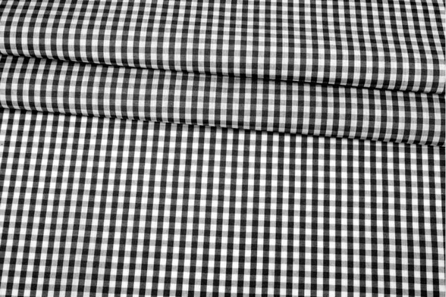 Рубашечный хлопок Черно-белая клетка TRC H6/ B40 9102338 - купить в  интернет-магазине тканей в Москве