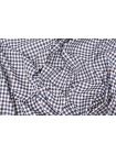 Рубашечный хлопок SIMONETTA в клетку Елочка Сине-коричневый TRC H6/ A30 9102345