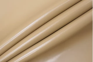 Плащевка лакированная на хлопке Темно-бежевая BRS H53/2/ KK40 9112311