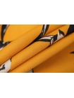 Вискоза блузочная сатиновая Цветы на желтом FRM H21/2 I30 27032314