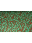 Вискозный сатин Зеленая мята с шоколадом Абстракция TIG H21/12 J40 16082323