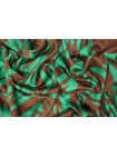 Вискозный сатин Зеленая мята с шоколадом Абстракция TIG H21/12 J40 16082323