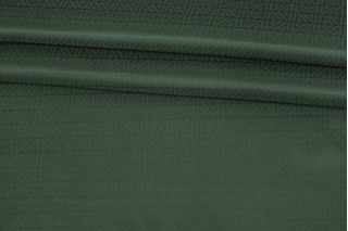 Жаккардовая подкладочная вискоза стрейч Темно-зеленая геометрия SF H51 /FF10 29082313