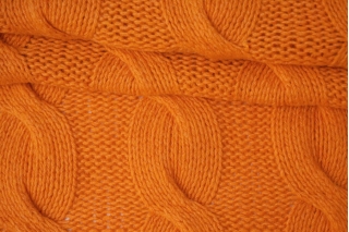 Трикотаж вязаный с кашемиром Оранжевый NST H49/ U30 11092320