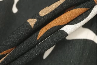 Креповая вискоза Черная Абстрактные люди IDT H21/7 / H70 6092304