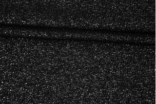 Нарядная костюмная ткань с люрексом Черная TRC H37/M70 13042301