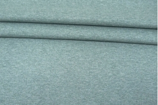 Трикотаж хлопковый Кулирка Меланж бирюзово-серый CVC H38/7 R50 8042309