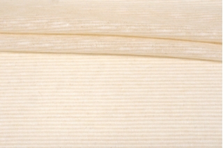 Льняной трикотаж полоска Белый-айвори CMF H46/5 U60 23032310