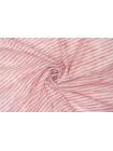 Льняной трикотаж полоска Розово-белый CMF H46/5 U60 23032316