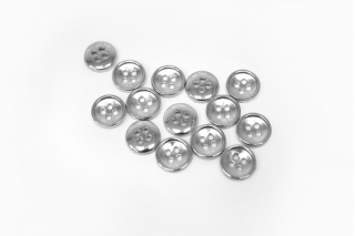 Пуговица металлическая рубашечно-плательная серебряная 11 мм (M2)  28022318