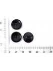 Пуговица рубашечно-плательная глянцевая 15 мм Черная (W1) 28022358