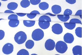 Хлопок рубашечный Синие круги на молочном DRT H9/B40 4032323