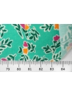 Вискоза плательная Зелено-бирюзовая Цветы DRT H21/4 I30 4032324