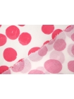 Вискоза блузочная Розовые круги на молочном DRT H21/I40 4032331