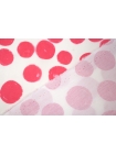 ОТРЕЗ 2,15 М Хлопок рубашечный Розовые круги на молочном DRT (51) 4032346-2