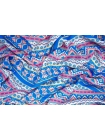 Вискоза плательная Орнамент Сине-розовый DRT H21/4 I40 4032352