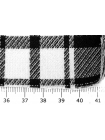 Плотная вискоза костюмная дабл с шерстью в клетку Черно-белая NST Н64 G70 22082412