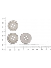 Пуговица пальтово костюмная металлическая молочная матовая 25 мм J2 18092425