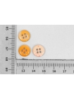 Пуговица рубашечно-плательная перламутровая бело-оранжевая 11 мм А-3 18092470