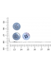 Пуговица рубашечная перламутр Голубая 12 мм  B-3 19092419