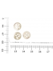 Пуговица рубашечная перламутр Молочная 10 мм С-3 19092435